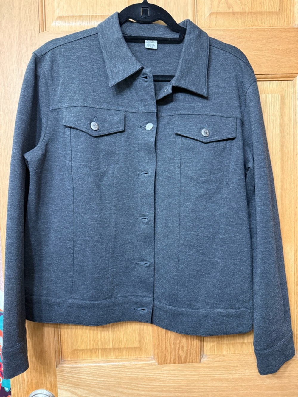 Jockey Classic Women's Dark Charcoal Button-Front Jacket
